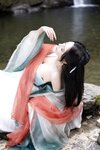 [Cosplay] 王馨瑶Yanni 绿色古装 瀑布