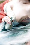 [Cosplay] 王馨瑶Yanni 绿色古装 瀑布