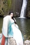 [Cosplay] 王馨瑶Yanni 绿色古装 瀑布