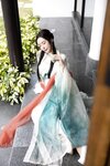 [Cosplay] 王馨瑶Yanni 绿色古装 瀑布