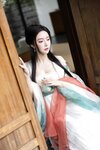 [Cosplay] 王馨瑶Yanni 绿色古装 瀑布