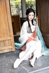 [Cosplay] 王馨瑶Yanni 绿色古装 瀑布