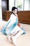 [Cosplay] 王馨瑶Yanni 绿色古装 瀑布