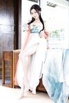 [Cosplay] 王馨瑶Yanni 绿色古装 瀑布