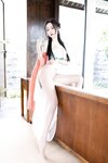 [Cosplay] 王馨瑶Yanni 绿色古装 瀑布