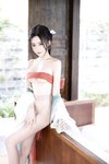 [Cosplay] 王馨瑶Yanni 绿色古装 瀑布