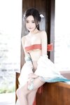 [Cosplay] 王馨瑶Yanni 绿色古装 瀑布