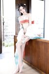 [Cosplay] 王馨瑶Yanni 绿色古装 瀑布