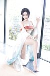 [Cosplay] 王馨瑶Yanni 绿色古装 瀑布