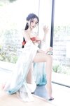 [Cosplay] 王馨瑶Yanni 绿色古装 瀑布