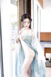 [Cosplay] 王馨瑶Yanni 绿色古装 瀑布