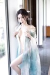 [Cosplay] 王馨瑶Yanni 绿色古装 瀑布