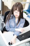 [Cosplay] 虎森森 黑丝眼镜娘
