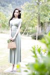 [Cosplay] 王馨瑶Yanni 豆绿色连衣裙白色泳衣