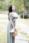 [Cosplay] 王馨瑶Yanni 豆绿色连衣裙白色泳衣