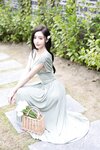 [Cosplay] 王馨瑶Yanni 豆绿色连衣裙白色泳衣