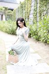 [Cosplay] 王馨瑶Yanni 豆绿色连衣裙白色泳衣