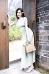 [Cosplay] 王馨瑶Yanni 豆绿色连衣裙白色泳衣