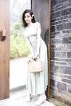 [Cosplay] 王馨瑶Yanni 豆绿色连衣裙白色泳衣