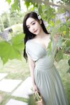 [Cosplay] 王馨瑶Yanni 豆绿色连衣裙白色泳衣