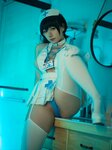[Cosplay] Mahuajiang 麻花麻花酱 - Blue nurse 碧蓝护士