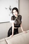 [Cosplay] 王馨瑶 黑色网纱旗袍