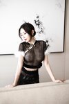 [Cosplay] 王馨瑶 黑色网纱旗袍