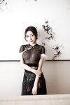 [Cosplay] 王馨瑶 黑色网纱旗袍