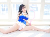 [Patreon] rinaモモリナ (momorina) - Blue and White Swimsuit