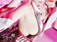[Cosplay] Ringo Mitsuki 林檎蜜紀 -  ﲯﯥ 横乳も腋も！？すっごい見せつけてくるえちち八重神子ﲯﯥ