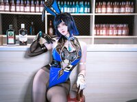 [Cosplay] Natsuko 夏夏子 - Night Orchid Bunny Girl 夜兰兔女郎