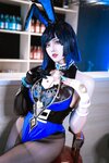 [Cosplay] Natsuko 夏夏子 - Night Orchid Bunny Girl 夜兰兔女郎