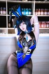 [Cosplay] Natsuko 夏夏子 - Night Orchid Bunny Girl 夜兰兔女郎