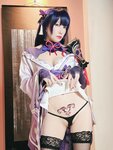 [Cosplay] Ringo Mitsuki 林檎蜜紀 - 今日はすけべ回♡原神・淫紋付・雷電将軍をどすけべ股縄綱渡りで調教♡
