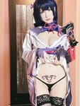 [Cosplay] Ringo Mitsuki 林檎蜜紀 - 今日はすけべ回♡原神・淫紋付・雷電将軍をどすけべ股縄綱渡りで調教♡