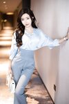[Cosplay] 王馨瑶 灰蓝色西裤