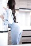 [Cosplay] 王馨瑶 灰蓝色西裤
