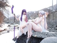 [Cosplay] 小和甜酒橙风千雅 雪山 菲伦芙莉莲