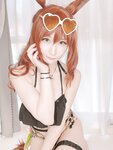 [Cosplay][my suite] Atsuki あつき - Muchimuchi Hu Tao and Swimsuit Maruzen-san むちむち胡桃と水着マルゼンさん