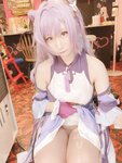 [Cosplay][my suite] Atsuki あつき - Keqing 刻晴 (Genshin Impact)