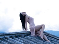 [Cosplay] 就是阿朱啊 天台屋顶 性感酥乳窈窕身材