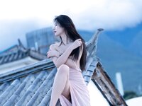 [Cosplay] 就是阿朱啊 天台屋顶 性感酥乳窈窕身材
