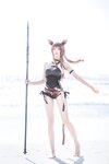 [Cosplay] Cherry Neko 桜桃喵 - Arknights X Tenka Swimsuit version 明日方舟・アークナイツ X 天火 水着ver