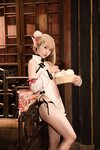[Cosplay] G44 不会受伤 - Water blue white cheongsam 水兰儿白旗袍
