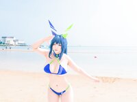 [Cosplay] 洛璃LoLiSAMA 热恋的盛夏 花园泳装