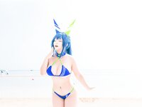 [Cosplay] 洛璃LoLiSAMA 热恋的盛夏 花园泳装