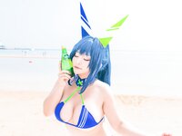 [Cosplay] 洛璃LoLiSAMA 热恋的盛夏 花园泳装