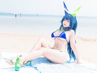 [Cosplay] 洛璃LoLiSAMA 热恋的盛夏 花园泳装