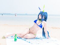 [Cosplay] 洛璃LoLiSAMA 热恋的盛夏 花园泳装