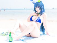 [Cosplay] 洛璃LoLiSAMA 热恋的盛夏 花园泳装